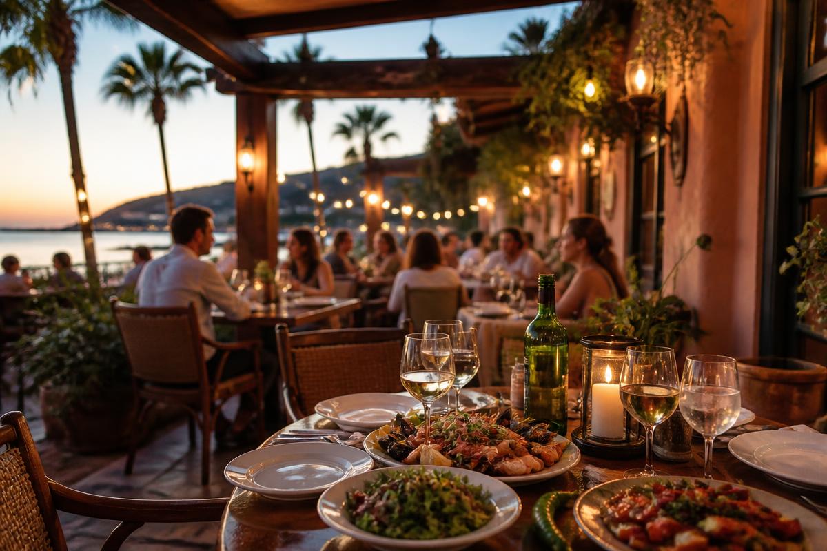 Terrasse du restaurant Le Piment Vert au Cap d'Agde